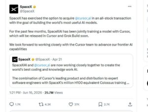 How SpaceX benefits from its Cursor acquisition